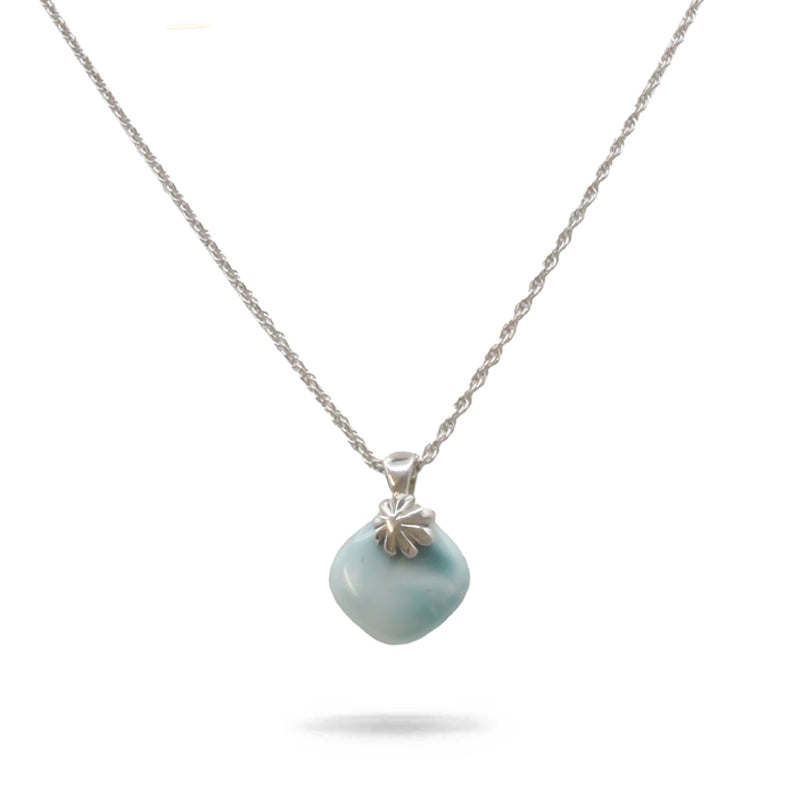 Marahlago Abril Larimar Stone Sterling Silver Necklace
