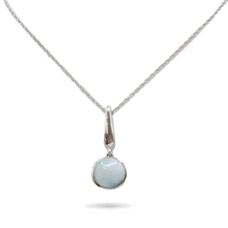 Marahlago Liquido Larimar Stone Sterling Silver Necklace