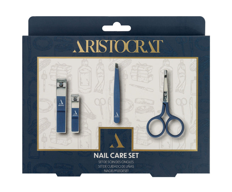 Aristocrat Men's Nail Care Set - Clippers Scissors Tweezers