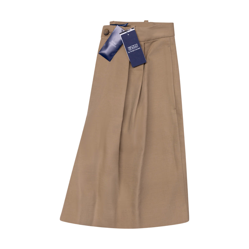 Ralph Lauren Polo Relaxed Fit Long Pleated Women's Shorts Tan