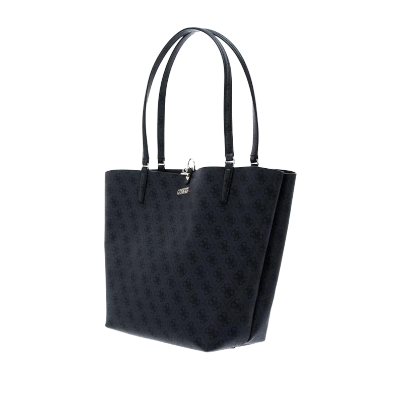 Guess Alby 4G Logo Latte Tote Shopper Bag SA745523 Coal/Black