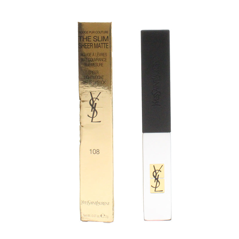 YSL The Slim Sheer Matte Lipstick 108 Rouge Devetu Red