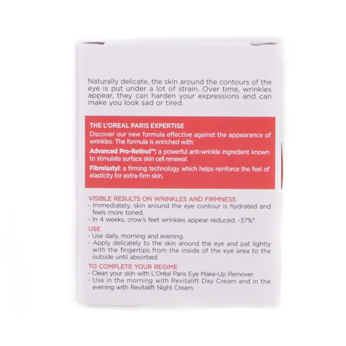 L'Oreal Revitalift Eye Cream 15ml Anti Wrinkle (Clearance)