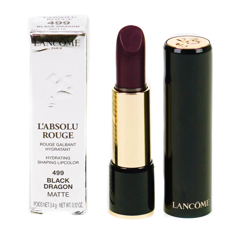 Lancome L'Absolu Rouge Purple Lipstick 499 Black Dragon (Blemished Box)
