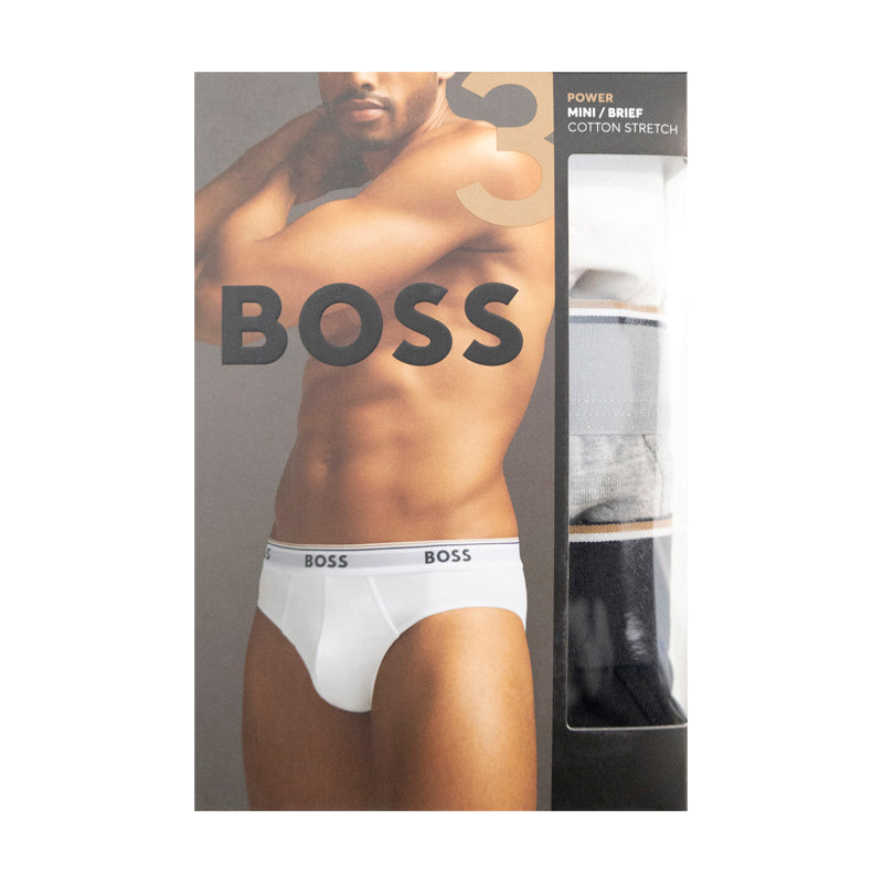 Hugo Boss Power Cotton Stretch Briefs Multipack 3 Pack Men's