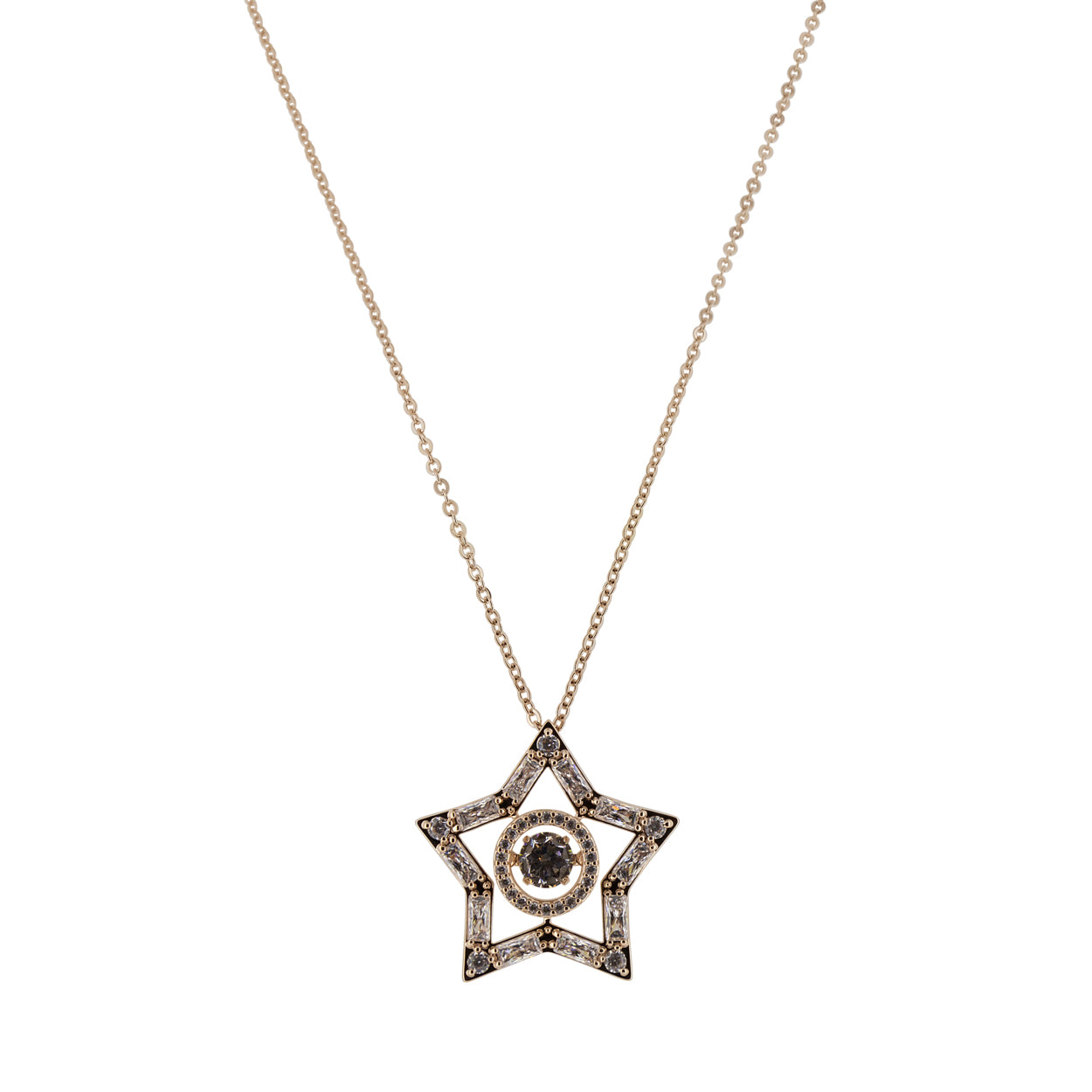 Swarovski Rose Gold Star Dancing Diamond Necklace 5617766 Shop Now