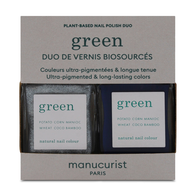 Manucurist Navy Blue & Glitter Nail Polish Duo Set - 15ml Each Manucurist Navy Blue & Glitter Nail Polish Duo Set - 15ml Each Manucurist Manucurist Green Silver & Blue Nail Polish Duo Set