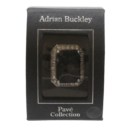 Adrian Buckley Pave Collection Square Black Crystal Ring CZR343L