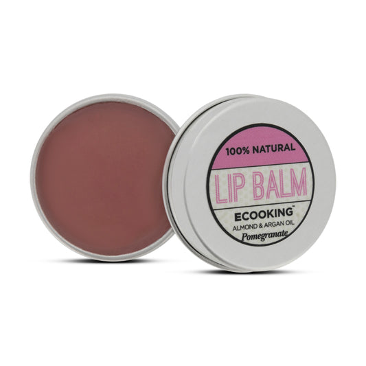 ECooking Almond & Argan Oil Pomegranate Lip Balm 15ml (Blemished Box)