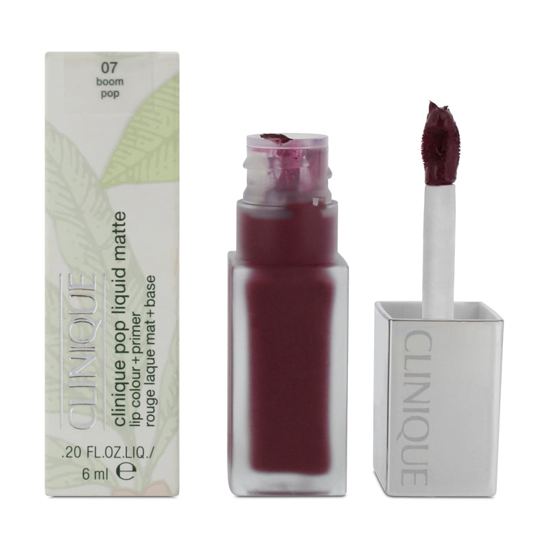 Clinique Pop Liquid Matte Red Lipstick 07 Boom Pop