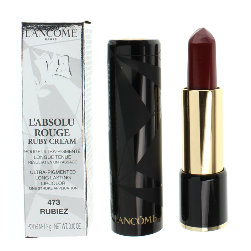 Lancome L'Absolu Rouge Ruby Cream Red Lipstick 473 Rubiez