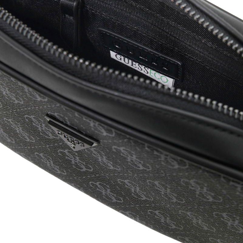 Guess Men's Milano Logo Crossbody Bag Black