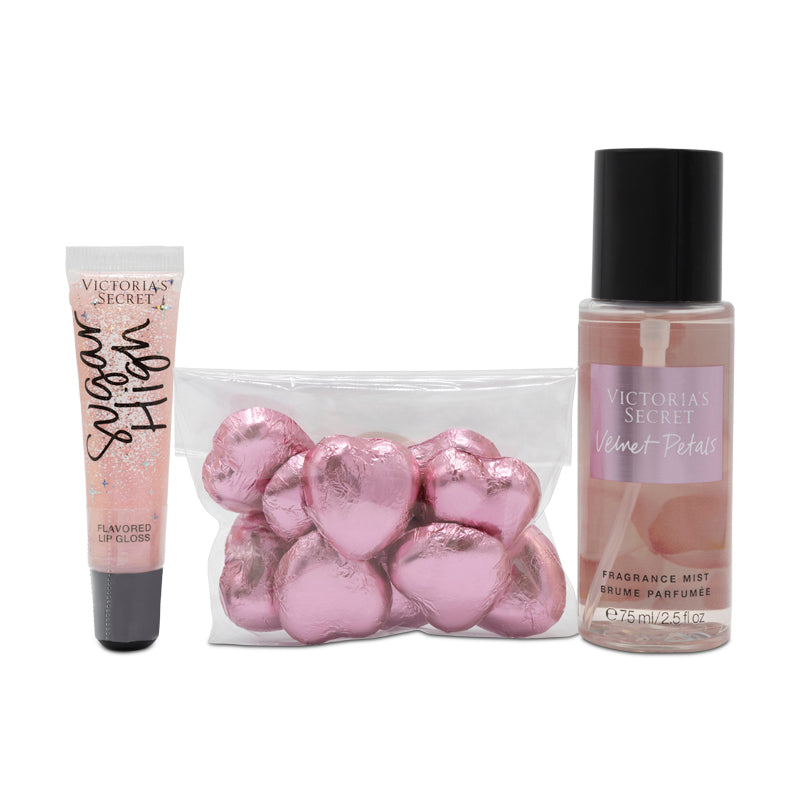 Victoria's Secret Fragrance Mist & Lip Gloss & Chocolates Gift Set