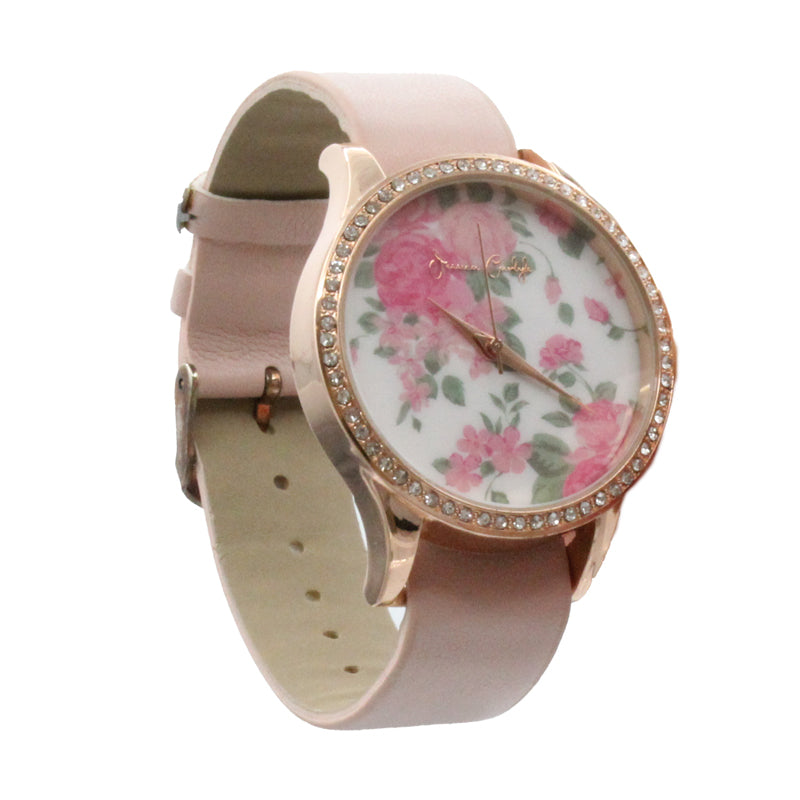 Jessica Carlyle White Flowered Background Watch 1682