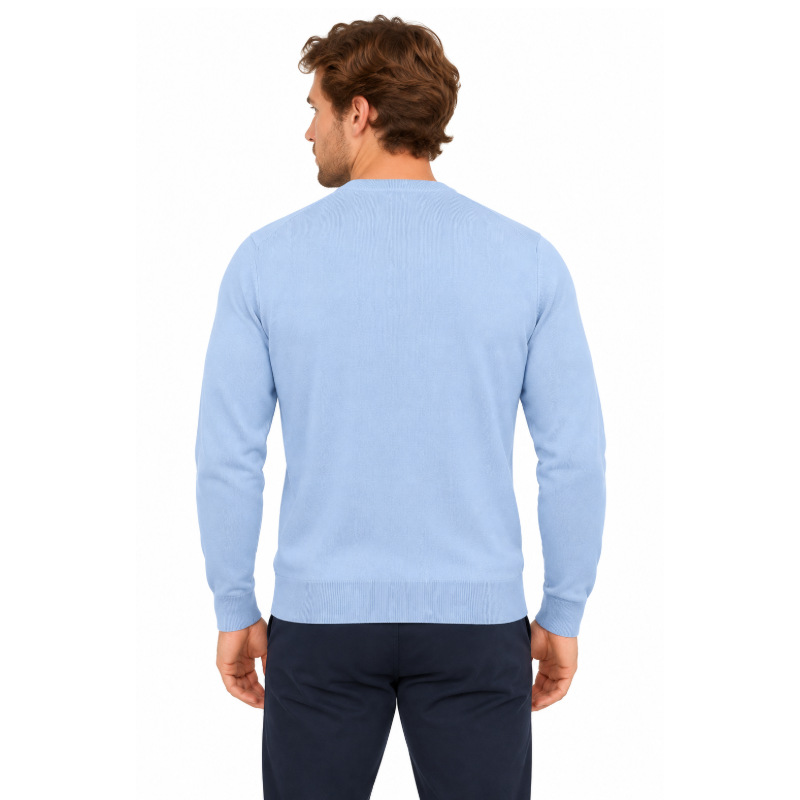 Hugo Boss Jumper Blue Pacas Long Sleeve Light/Pastel Blue Mens