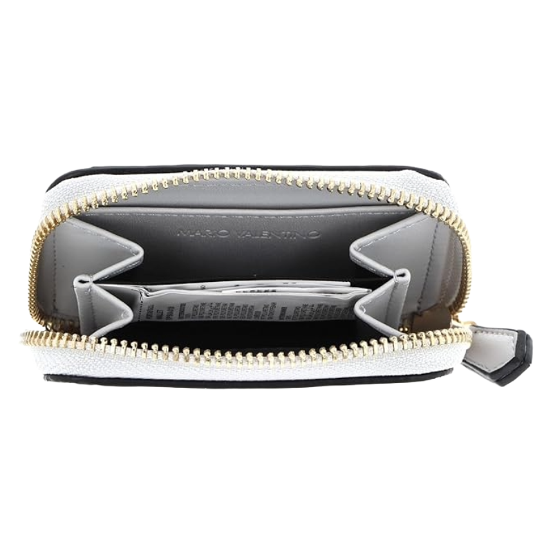 Mario Valentino Neasy Re Zip Top Wallet Purse Grey