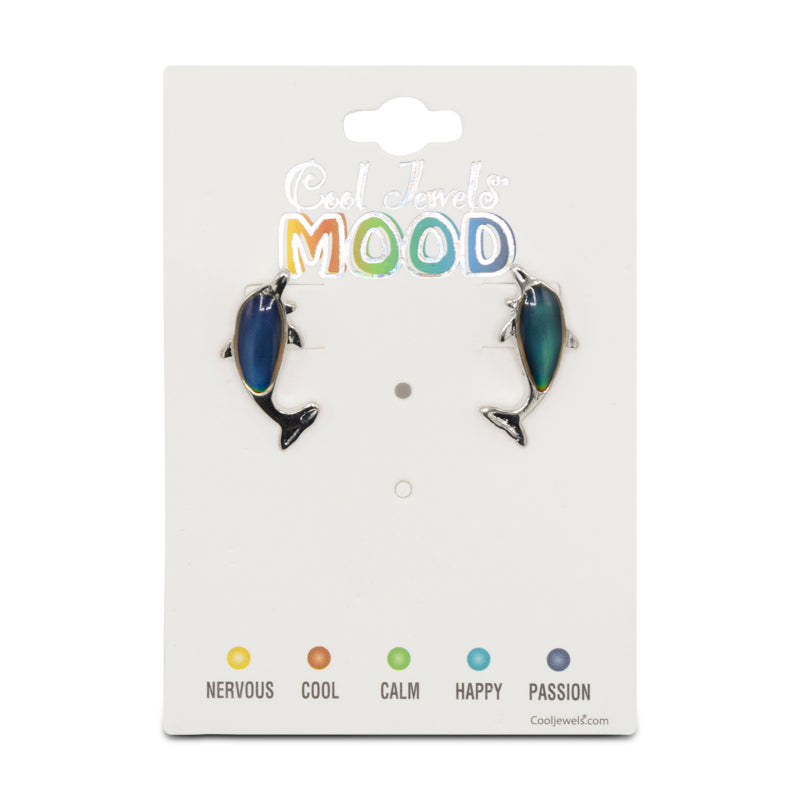 Colour Changing Mood Dolphin Earrings By Cool Jewels