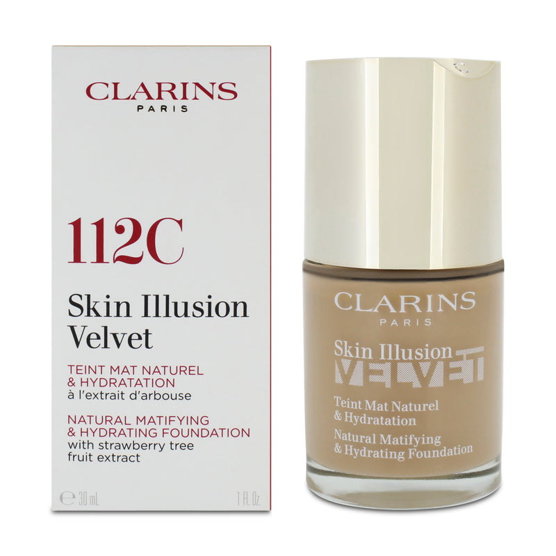 Clarins Skin Illusion Velvet Foundation 112C 30ml (Blemished Box)