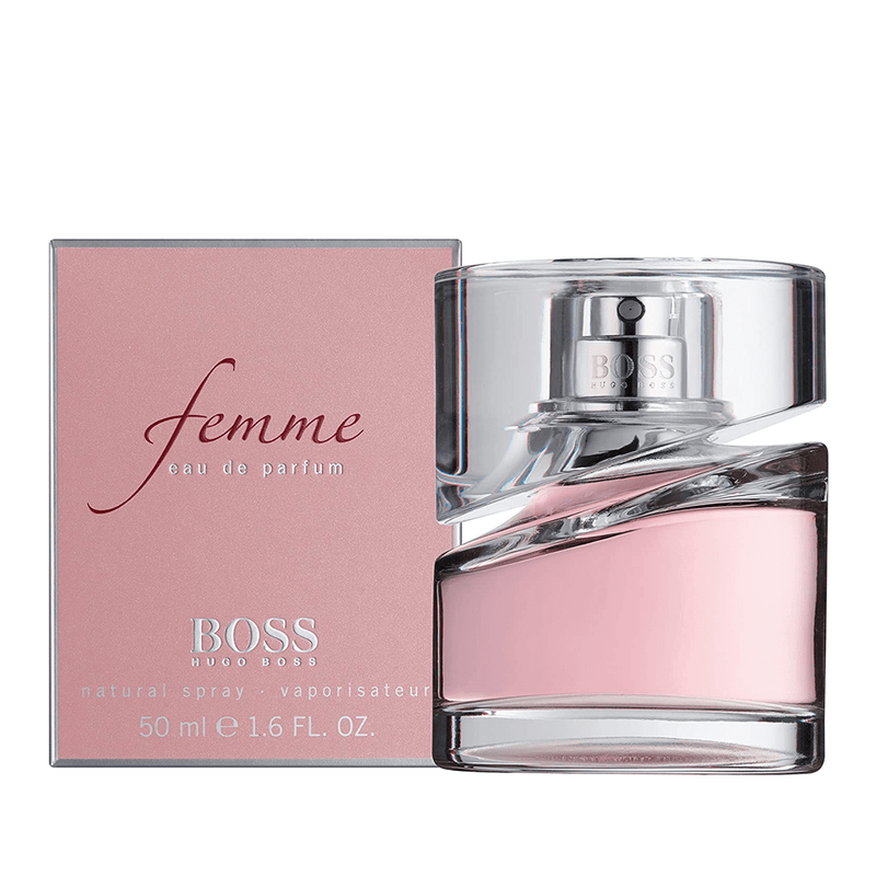 Hugo Boss Femme 50ml Eau De Parfum bottle and box