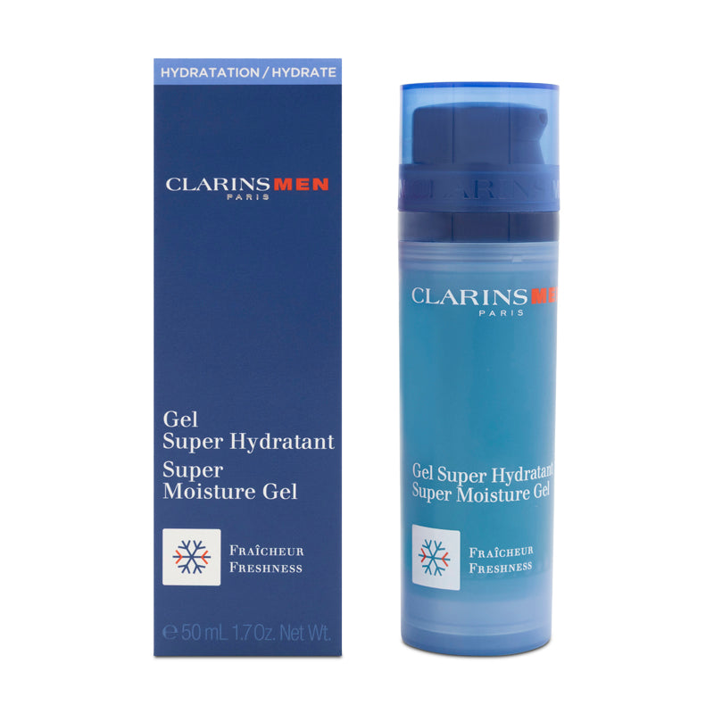Clarins Men Super Moisture Gel Face Lotion 50ml (Blemished Box)
