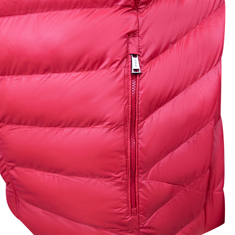 Ralph Lauren Polo Terra Chevron Insulated Hooded Coat Red Men's