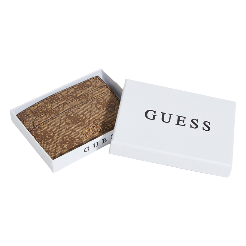 Guess Womens Wallet Card Holder Latte Logo
