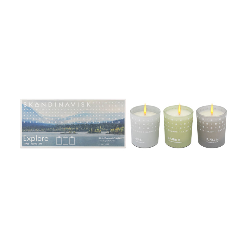 Skandinavisk Explore Mini Trio Scented Candle Set 3 x 65g
