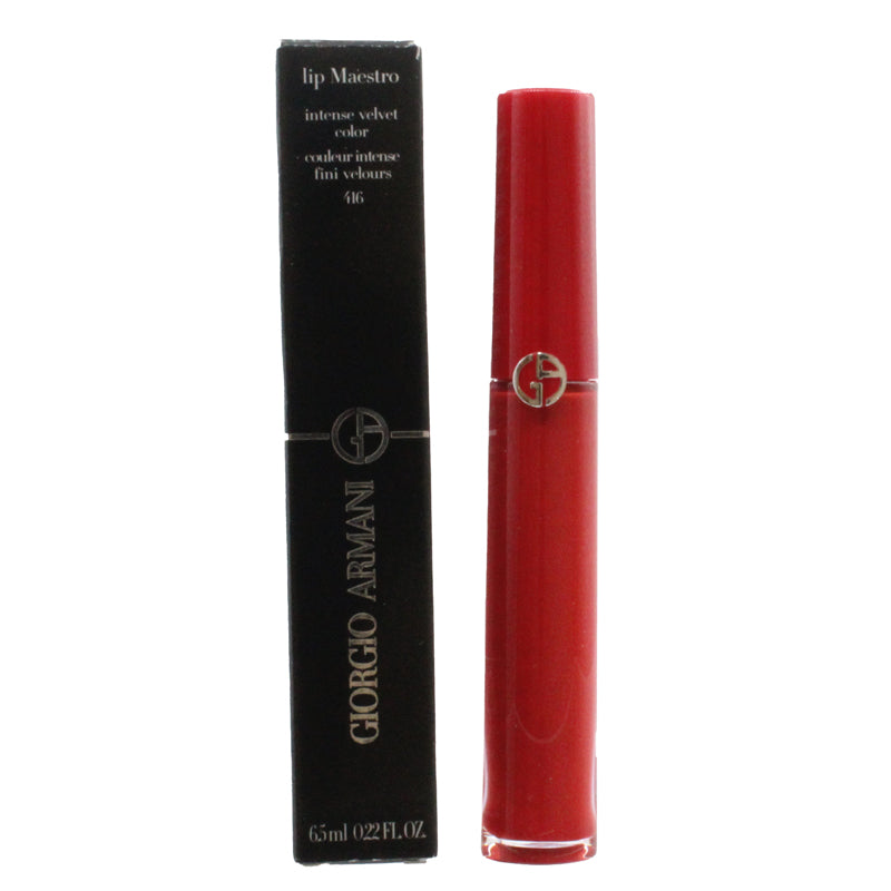 Giorgio Armani Lip Maestro Red Lipstick 416 Scarletto (Blemished Box)