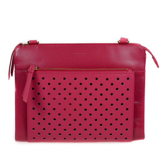 Radley Clerkenwell Medium Zip Top Pink Leather Cross Body Bag