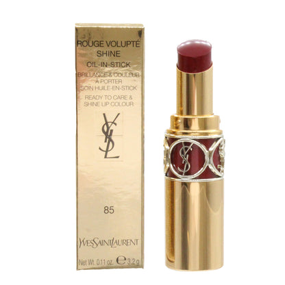 YSL Rouge Volupte Shine Oil-In-Stick Lipstick 85 Burgundy Love