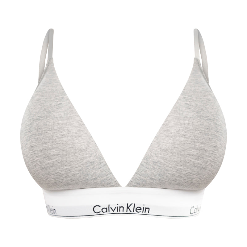 Calvin Klein 1996 Modern Cotton LL Triangle Bra Grey Womens