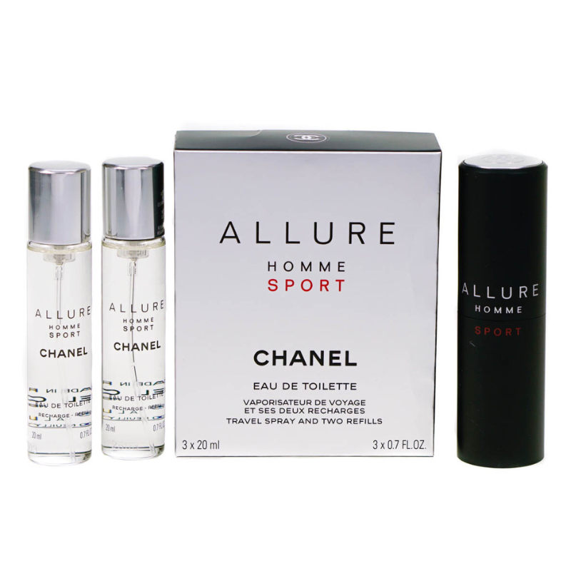 Chanel Allure Homme Sport Eau De Toilette Set 3 x 20ml (Blemished Box)