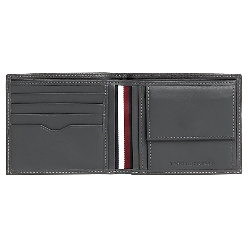 Tommy Hilfiger Grey Leather Men's Wallet AM0AM11855