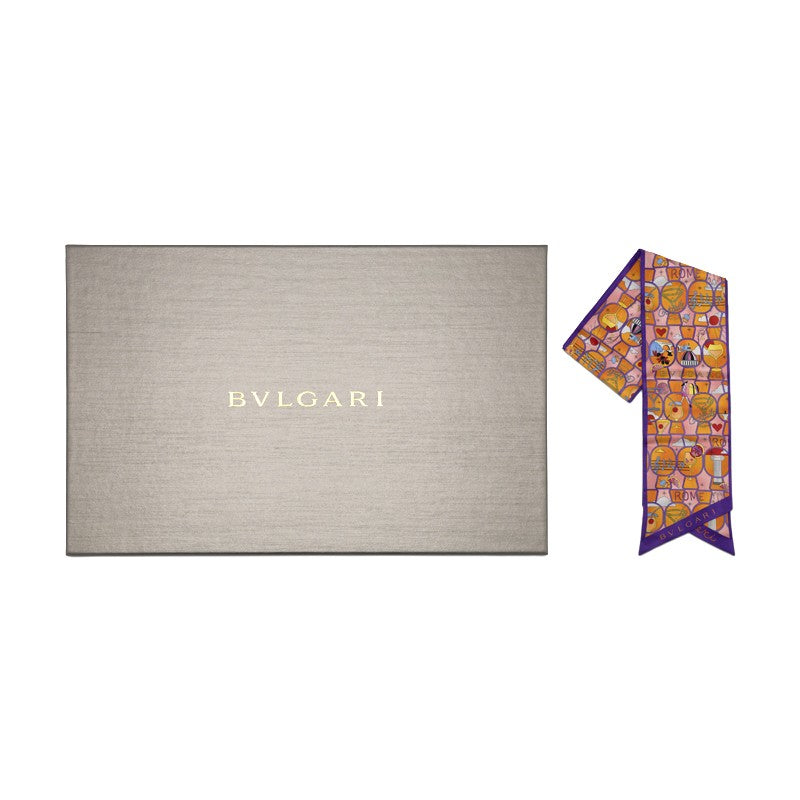 Bvlgari Shelley Rock N Rome Silk Scarf 14x185