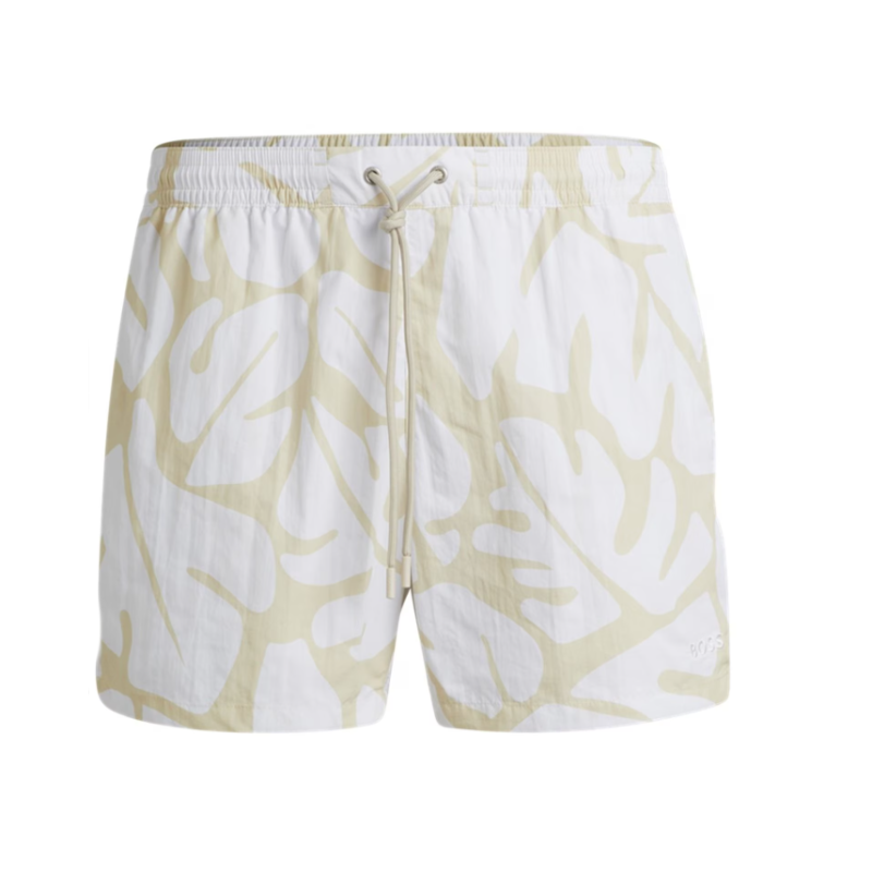 Hugo Boss Bari Men's Swim Shorts White/Beige