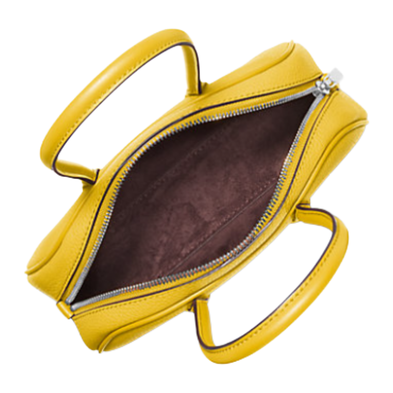 Michael Kors Lulu Small Pebbled Leather Satchel Bright Dandelion