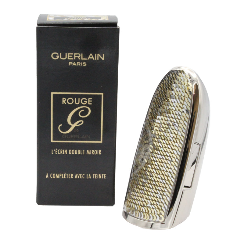 Guerlain Rougue The Double Mirror Lipstick Case Gold Sequins