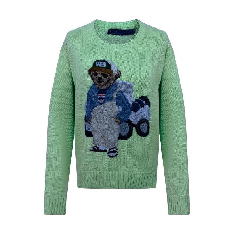 Ralph Lauren Polo Bear Sweater Mint Green Knit