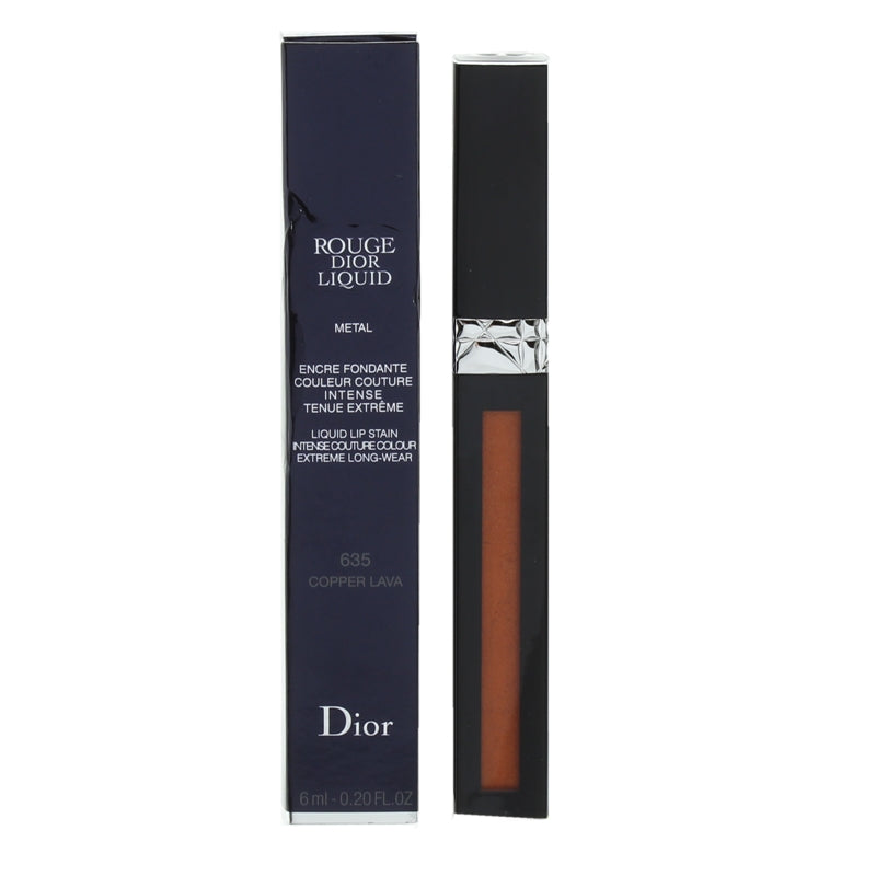 Dior Rouge Liquid Lipstick Stain 635 Copper Lava Orange