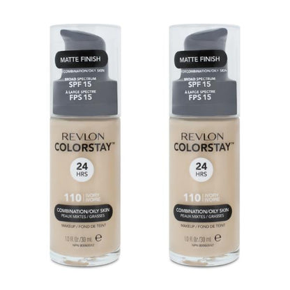 Revlon Colorstay Makeup Matte Finish 110 Ivory 30ml x 2