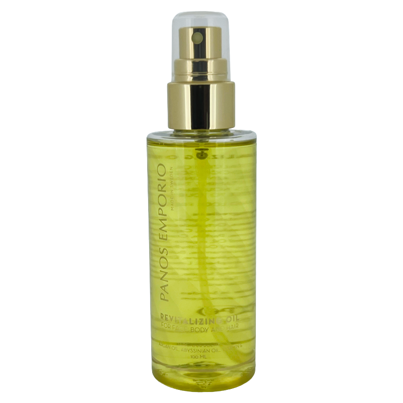 Panos Emporio Revitalizing Dry Oil for Face Body and Hair 100ml (Blemished Bottle)