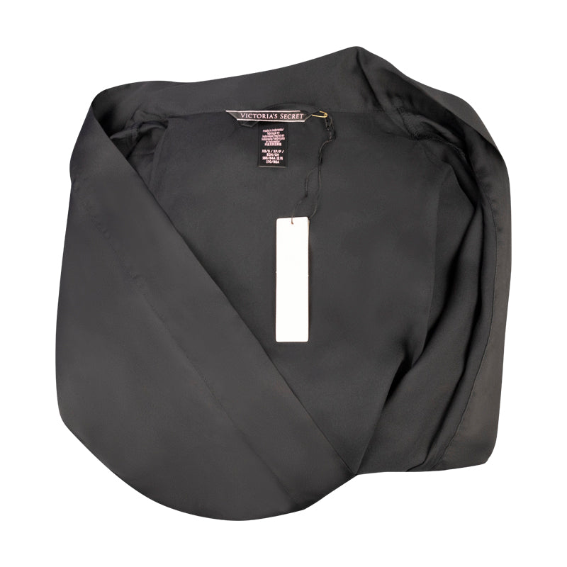 Victoria's Secret Satin Kimono Robe Black