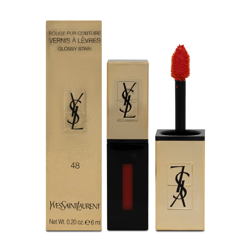 YSL Rouge Pur Couture Liquid Lipstick Stain 48 Orange Graffiti