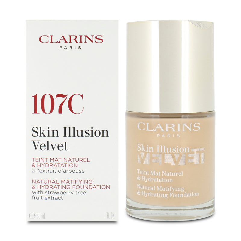 Clarins Skin Illusion Velvet Foundation 107C 30ml (Blemished Box)