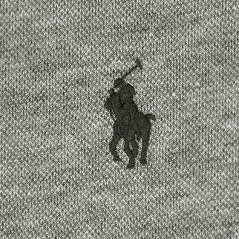 Ralph Lauren Classic Fit Cotton Linen Polo Shirt Grey Heather Men's