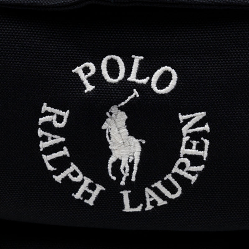 Ralph Lauren Polo Logo Embroidered Canvas Backpack Black