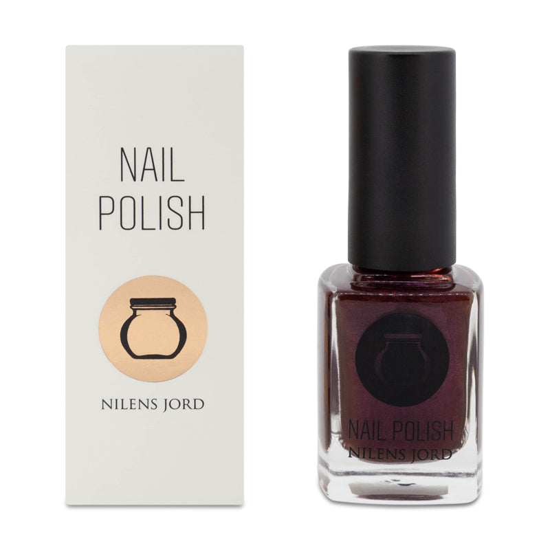 Nilens Jord No 6604 Blackberry Red Nail Polish with Wide Brush