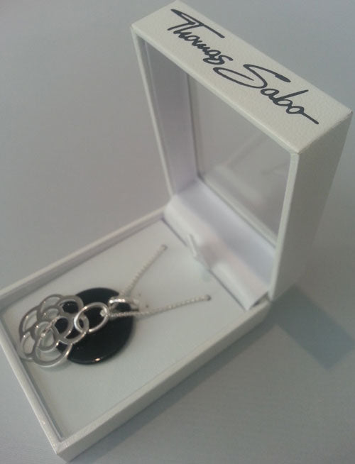 Thomas Sabo Rose & Onyx Disc Pendant Necklace