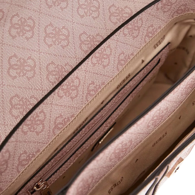 Guess Dusty Rose Logo Norton Women's Pink Shoulder Bag