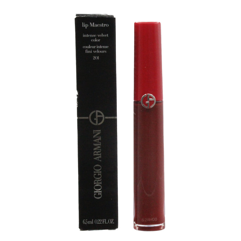 Giorgio Armani Lip Maestro Velvet Burgundy Lipstick 201